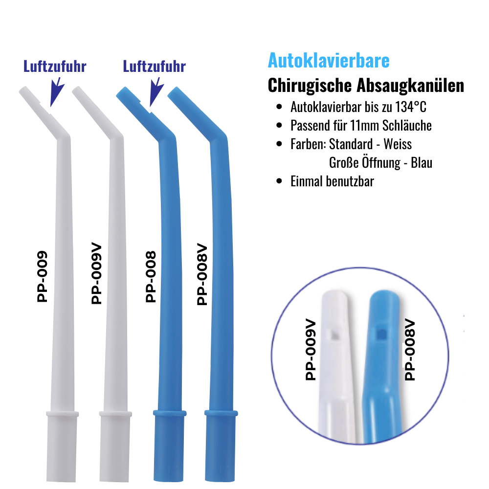 Autoklavierbare Chirurgische Absaugkanülen