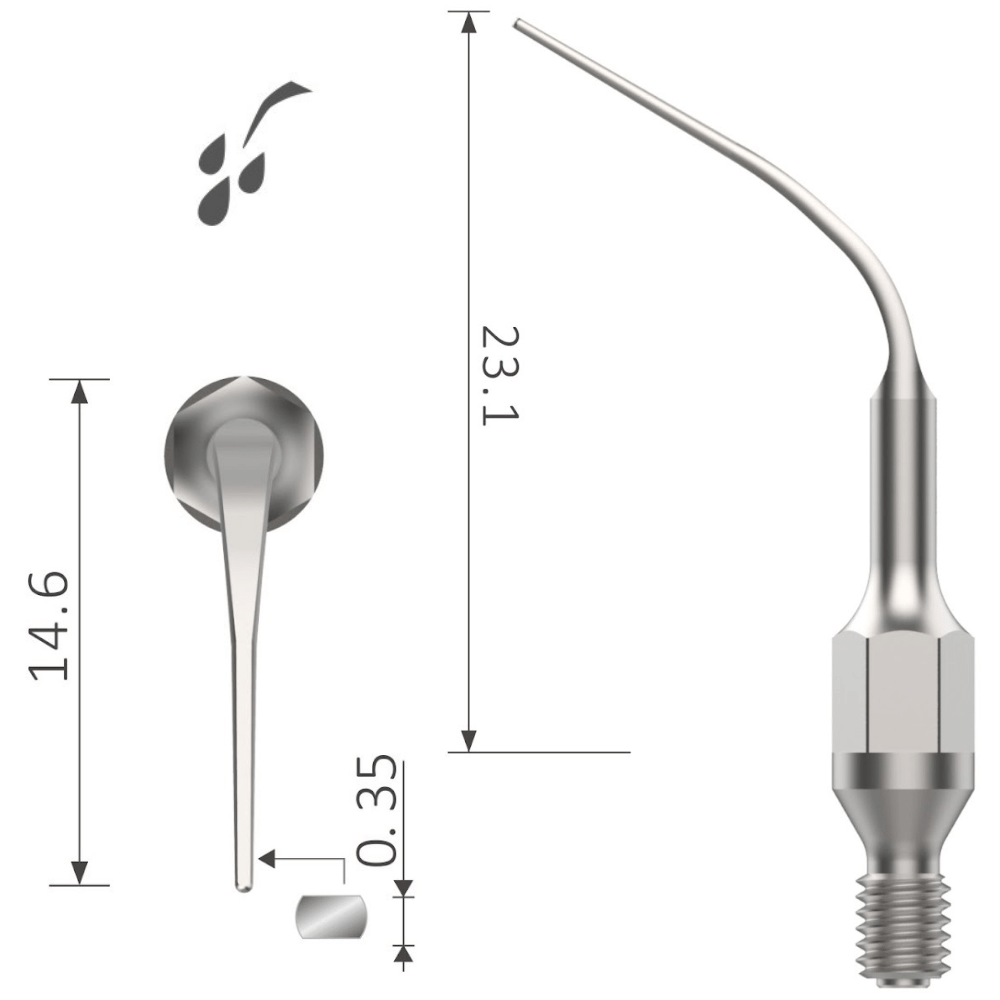 Schallspitze tiefe Taschen PerioSlim Subgingivale Zahnsteinentfernung Gewindetyp Air Scaler KaVo SONICflex* xp-kPS 2