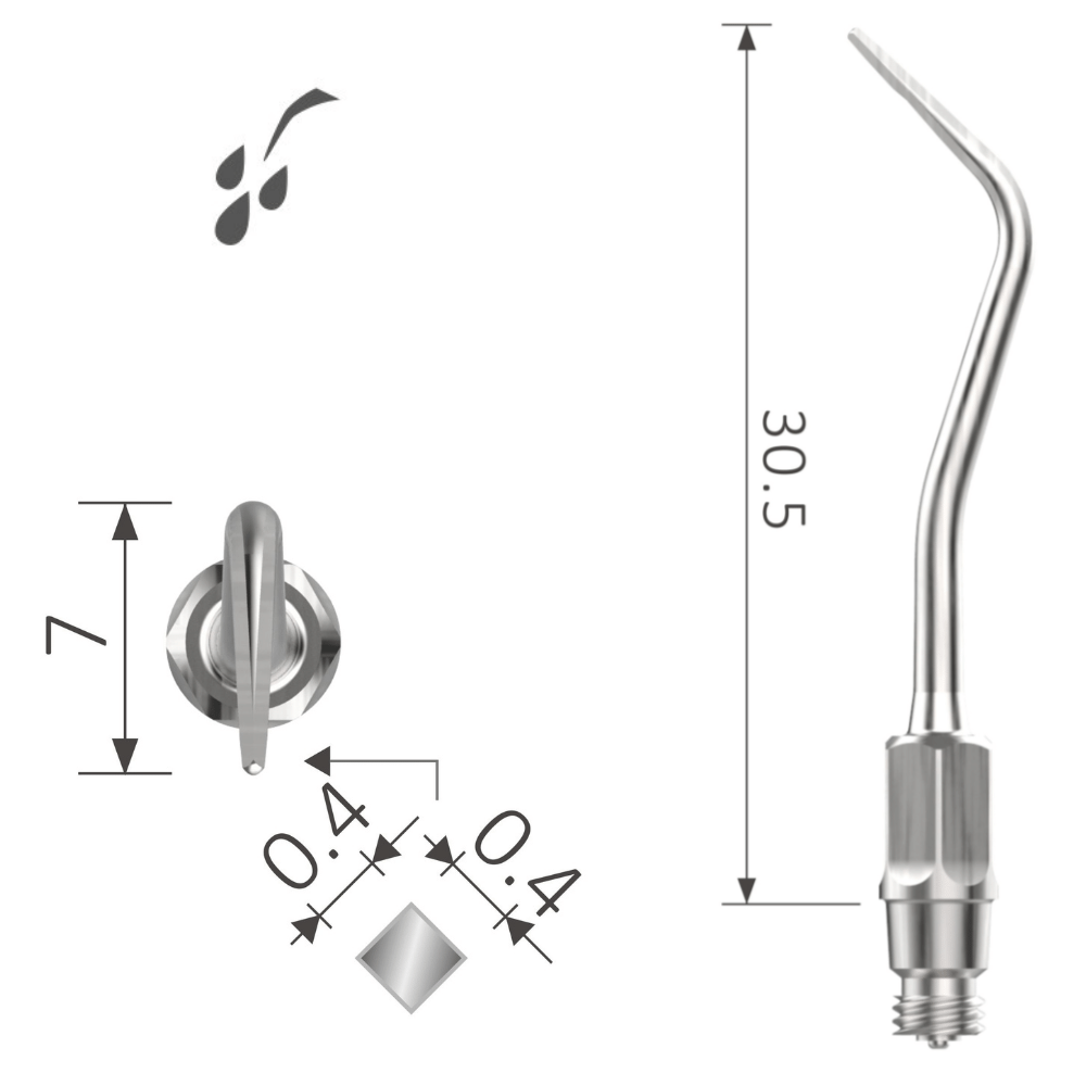 Schallspitze Perio Subgingivale Zahnsteinentfernung Gewindetyp wie Air Scaler KaVo SONICflex* quick XP-k7A 2