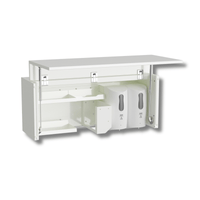 Hygieneschrank 75cm | Metall | weiß mit 2 Spendern
