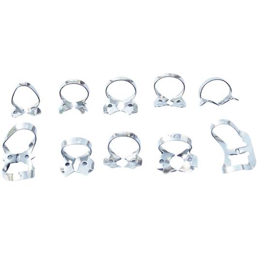 Kofferdam Klammern verschiendene Figuren | silber