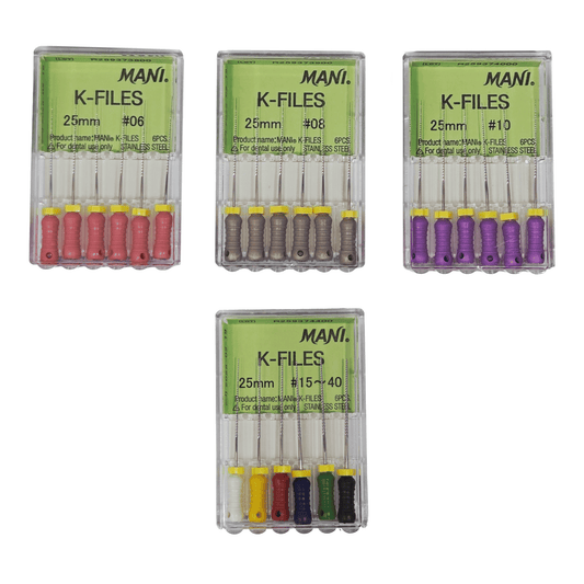 K Files Edelstahl ISO 06 bis 140 Wurzelkanalfeilen