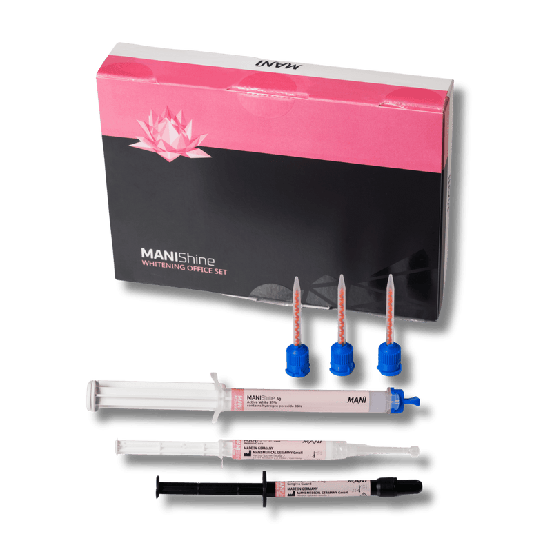 1+1 AKTION: MANIShine Whitening Office Set - Bleachingmaterial mit 35% Wasserstoffperoxid