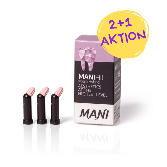 MANIFill Micro Hybrid | Lichthärtendes Microhybrid-Komposit | Kompulen – 16 Stück à 0,25g = 4g