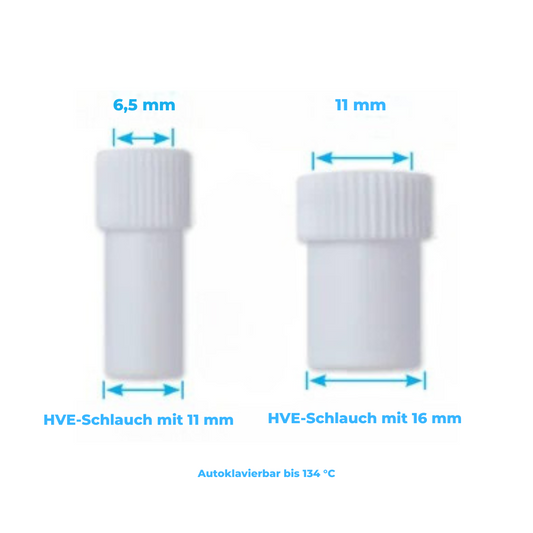 Adapter für Absaugkanülen 16 auf 11 mm & 11 auf 6,5 mm
