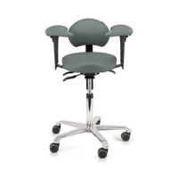 SCORE®Behandlerstuhl "Ergo Support" | Polstermaterial Stamskin® | Ergoshape-Sitzfläche | Grau