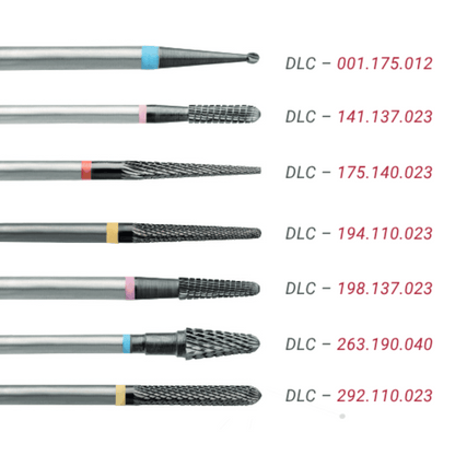 Laborfräsen Black Set Co/Cr Set 7 DLC Fräser