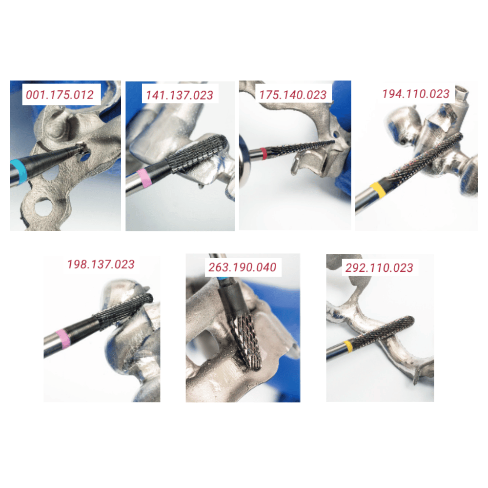 Laborfräsen Black Set Co/Cr Set 7 DLC Fräser