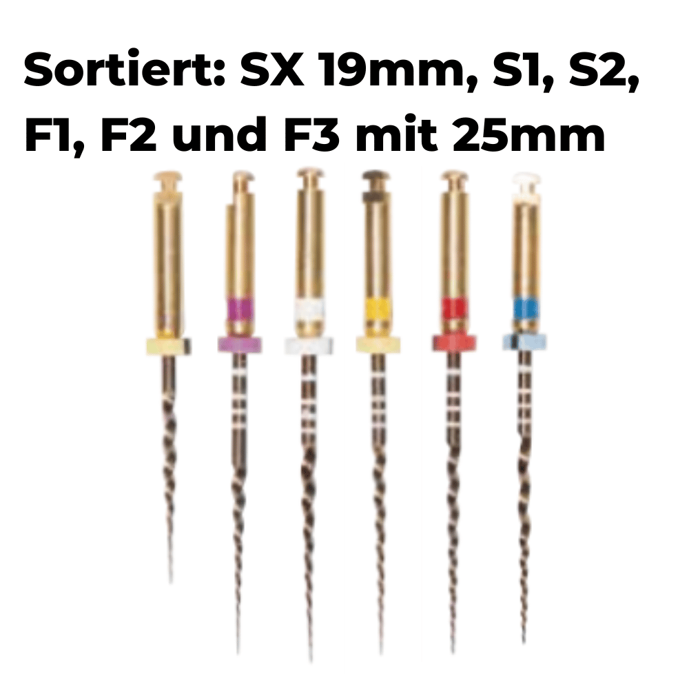 Wurzelkanalinstrumente Super Feilen Niti gold PP-E01-Sortiert