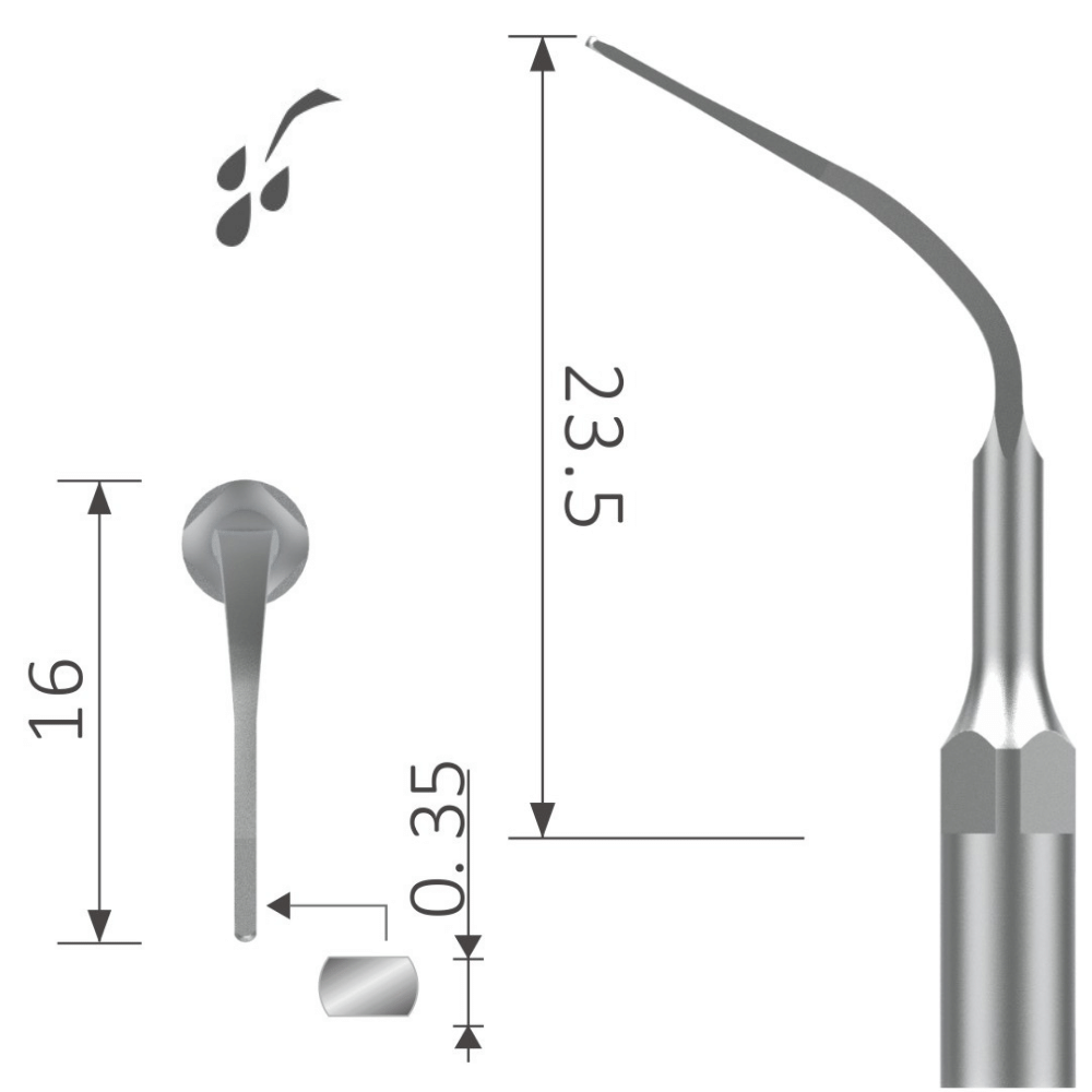 Schallspitze Perio Slim tiefe Taschen minimalinvasiv xp-k203 2