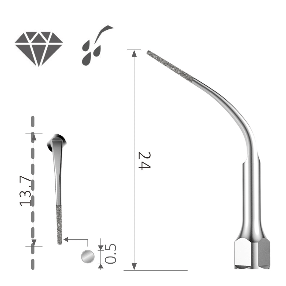 Ultraschallspitze diamantierte runde Spitze Perio Wurzelglättung Parodontalchirurgie xp-p3d ps3d pd3d_2
