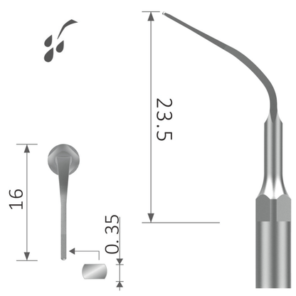 Ultraschallspitze ePS Gewindetyp wie EMS* PerioSlim minimalinvasiv tiefe Taschen XP-ePS 2