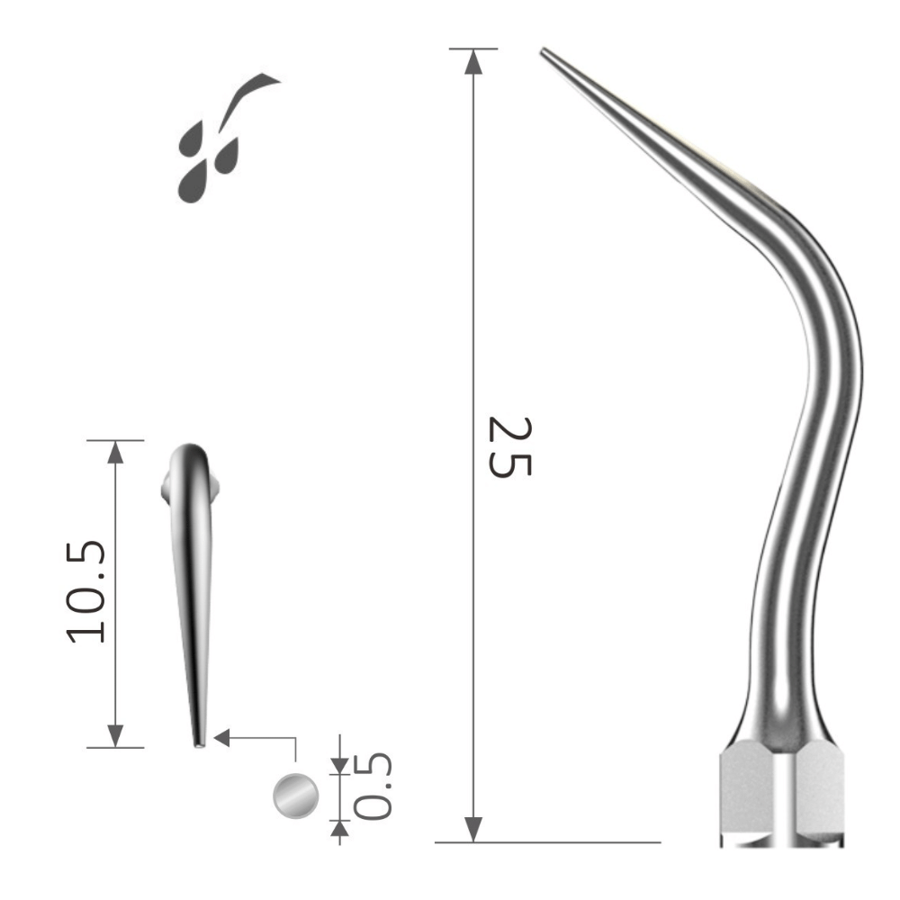 Ultraschallspitze runde Spitze Perio Entfernung subgingivalem Zahnstein XP-P4 PS4 PN4 PD4 2